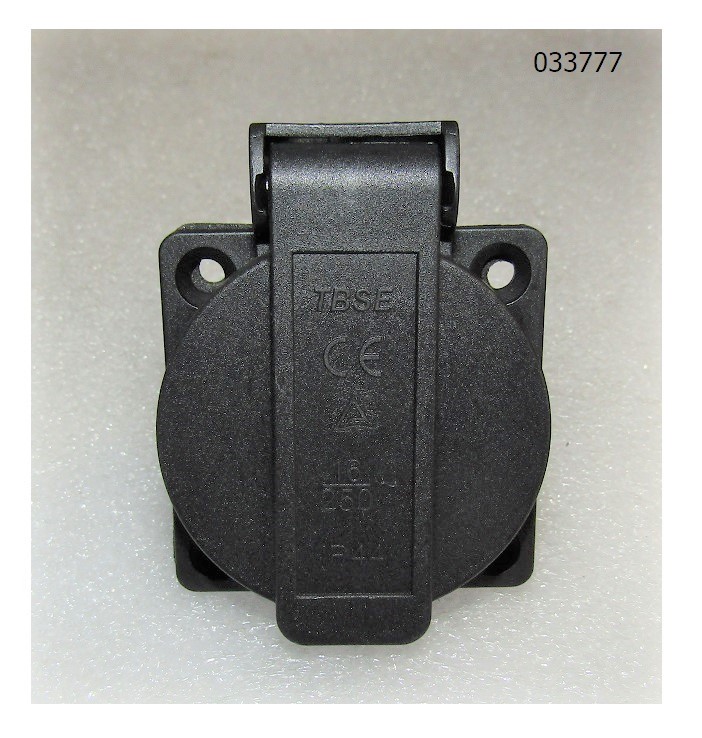 Розетка 230V,16A (черный цвет) SGG 10000Ei / 230V,16A Black socket