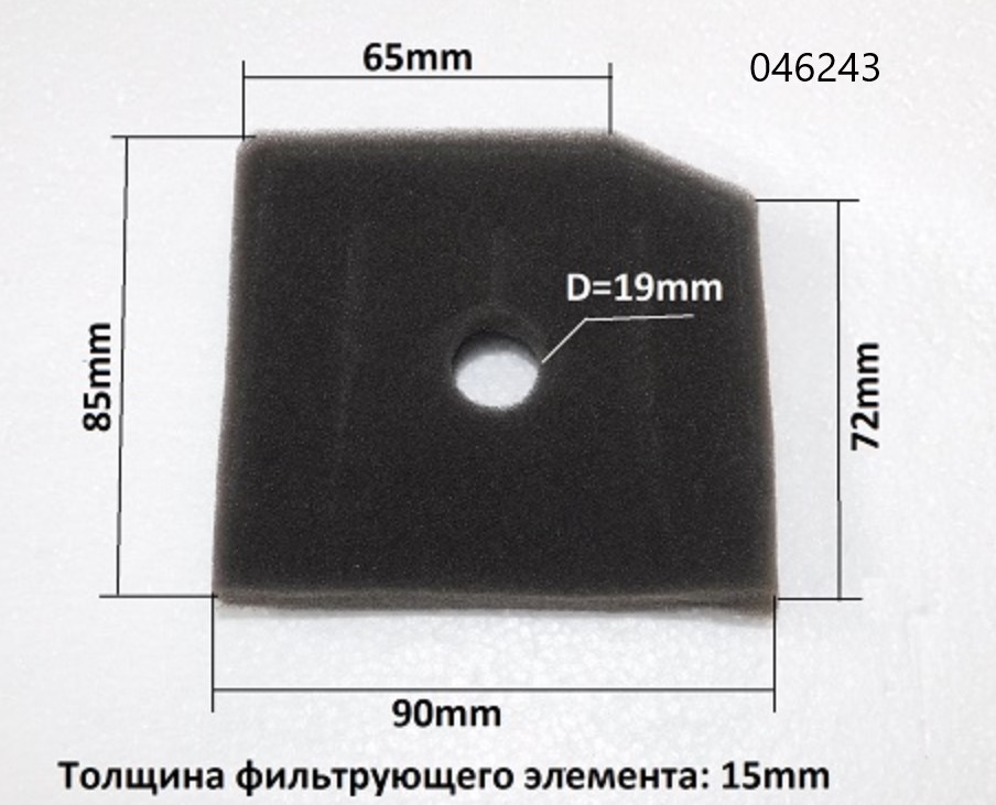 Фильтр воздушный (элемент) SGG 1800Si-2400Si,KM148F,KM152F / Air cleaner element (03.08.17151-14801-00)