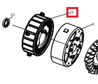 Статор альтернатора инверторный 230V SGG 5000ESi,KM172Fi / Inverter motor stator 230V (02.09.30120-500006-00)
