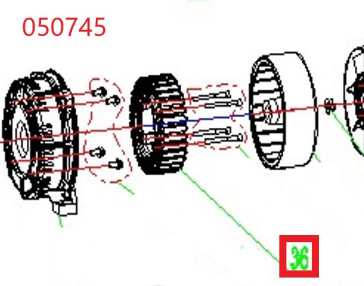 Статор альтернатора инверторный 230V SGG 11000E3Ui,LT196FiE / Inverter motor stator 230V (1.03.02.01.0230)
