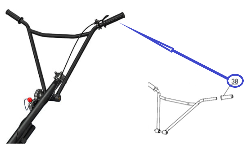 Ручка накладная TSS DMD1000H,L/Grip TSS DMD1000, №38 (PT3638)