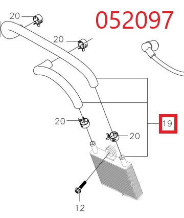 Радиатор масляный SGG 12000(.L.),LC2V80FD / Oil cooler (160010110-0001)