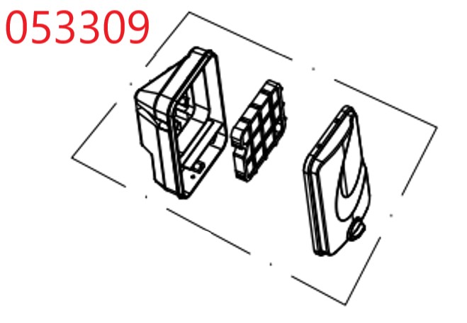 Фильтр воздушный в сборе SGG 3800Ei-4200Ei,4500ESi,KM170F,KM172F / Air filter assembly (03.08.17100-16838-00)