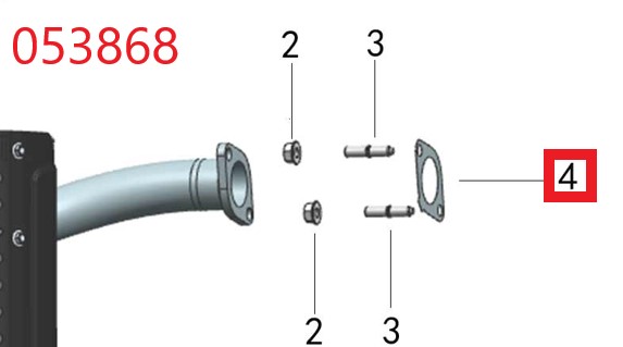 Прокладка глушителя SGG 17000(..)-18000(..),2V90F Lf / Exhaust pipe gasket (18215-A2910-0001)