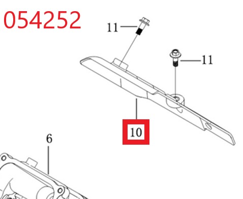 Дефлектор SGG 16000(.L.)-18000(.L.),LC2V90FD (верхний левый) Lc / Air deflector upper left (160190095-0001)