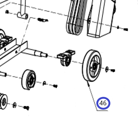 Колесо заднее TSS RH-500/Big travelling wheel TSS RH-500, №46 (Q500-46)