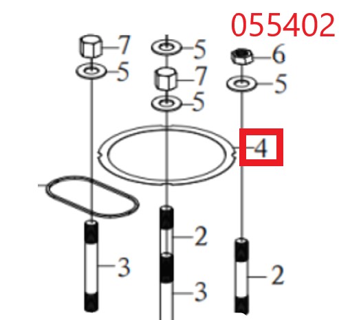 Прокладка головки блока цилиндра SDG 5500EHA,CP188FE Cm / Cylinder head gasket (33048-00634-00)
