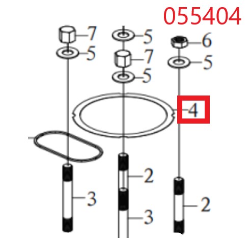Прокладка головки блока цилиндра SDG 7500(..),CP195FE Cm / Cylinder head gasket (33048-00732-00)