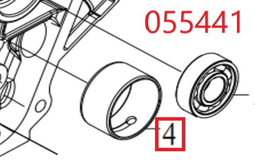Вкладыш коренной SDG 6500(..)-7500(..),CP192FE,CP195FE Cm / Main bearing CP188FE (30141-00326-00)
