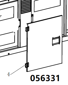 Петля дверная  TSS DUAL DWG-500 /  Position 4 - Hinge (70002-02613-00)