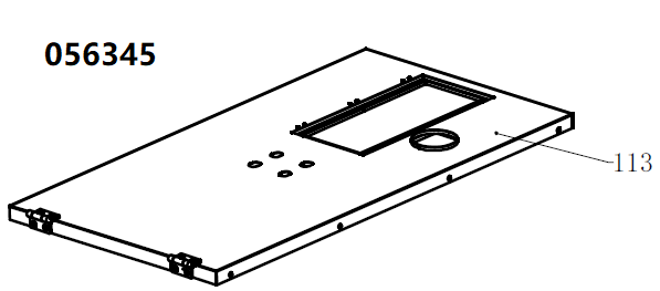 Крышка кожуха верхняя TSS DUAL DWG-500 / Position 113 - Upper cover plate (33013-01504-00)