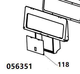 Дверь панели силовых розеток TSS DUAL DWG-500 / Position 118 - Power outlet panel door (33013-01191-00)