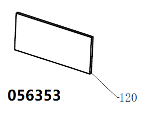 Стекло защитное прозрачное TSS DUAL DWG-500 / Position120 - Transparent window glass (70009-04657-00)