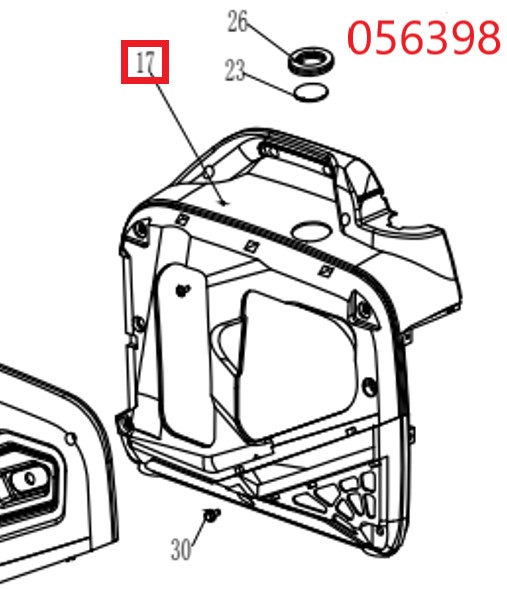 Корпус (панель левая) SGG 3000Si(ESi),KM165F Km / Housing (left side) (04.14.35711-3500L2-R1)