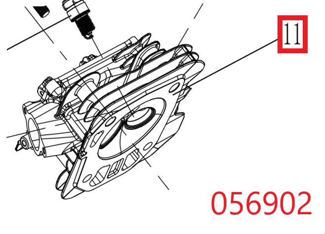Головка блока цилиндра SGG 6000ESi,SV320B Sc / Cylinder head assembly (20023-00229-00)