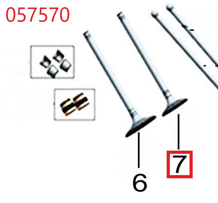 Клапан выпускной SGG 17000(..)-18000(..),2V90F Lf / Exhaust valve 2V90F (14412-A2910-0001)