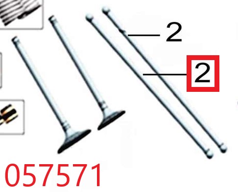 Штанга толкателя клапана SGG 17000(..)-18000(..),2V90F Lf / Push rod 2V90F (14210-A2910-0003)