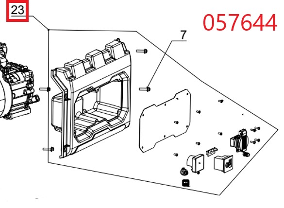 Панель управления в сборе SGG 3800Ei,KM170F KM / Control panel Assy SGG 3800Ei,KM170F (02.07.35610-TSS0002Q-H201)