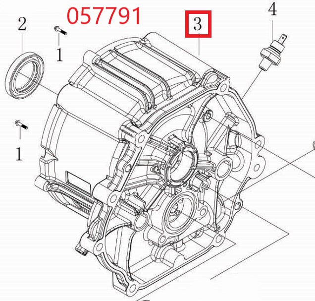 Крышка блока цилиндра SGG 9000(.L.),LC192FD Lc / Crankcase cover (110820244-0001)