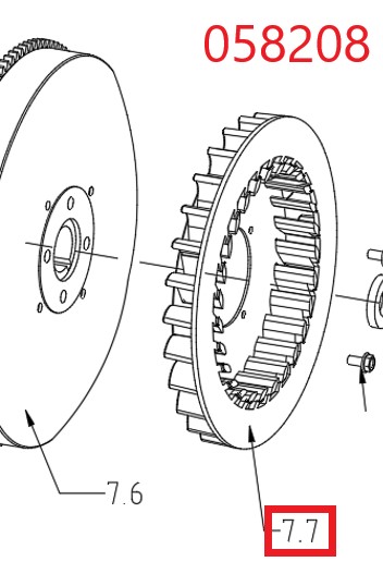 Крыльчатка маховика SDG 7000(..),LT192FD Lt / Flywheel fan (1.02.05.06.0001)