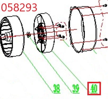 Крыльчатка альтернатора SGG 11000E3Ui,LT196FiE Lt / Alternator fan (1.03.02.99.0027)