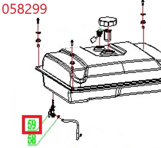 Кран топливного бака SGG 11000E3Ui,LT196FiE Lt / Fuel cock (1.05.08.99.0047)