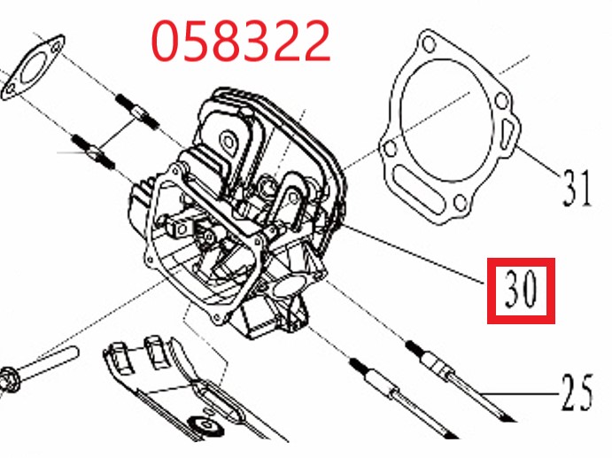 Головка блока цилиндра SGG 11000E3Ui,LT196FiE Lt / Cylinder head (1.01.01.01.0057)