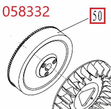 Маховик SGG 11000E3Ui,LT196FiE Lt / Flywheel assy (1.01.10.01.0071)