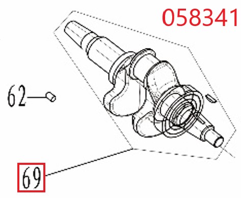 Вал коленчатый SGG 11000E3Ui,LT196FiE Lt / Crankshaft Assy (1.01.04.06.0227)
