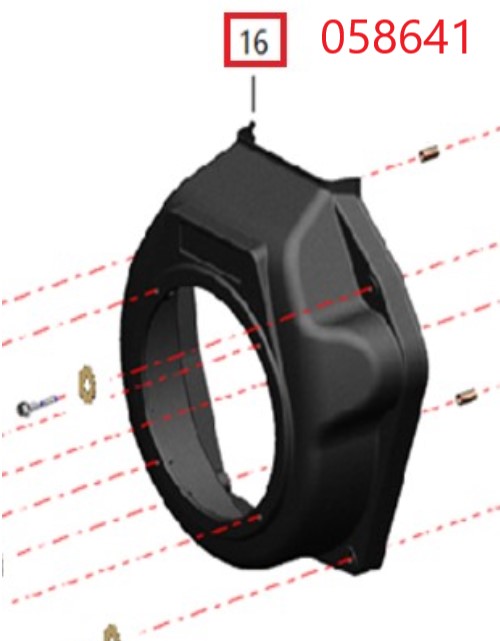 Кожух маховика-вентилятора SDG 6500EHA,192FE (Цвет зелёный) Sh / Cooling fan case (TSS SDG6500EHA-SP-3-5-16)