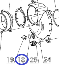 Кольцо уплотнительное пробки помпы TSS PGST100/O-ring PGST100, №18 (70010-04178-00)